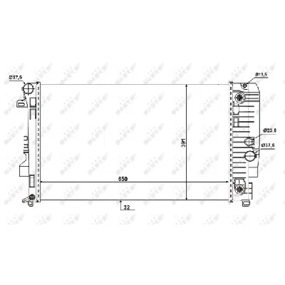 Hladnjak, hlađenje motora NRF NRF 58440 IC-D756B4