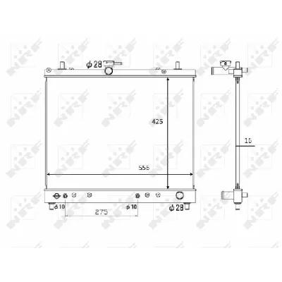 Hladnjak, hlađenje motora NRF NRF 58446 IC-DEB34B