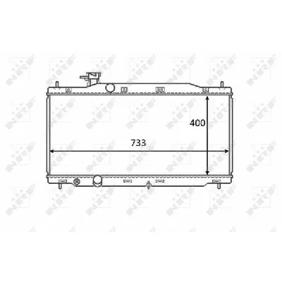 Hladnjak, hlađenje motora NRF NRF 58458 IC-DEB320