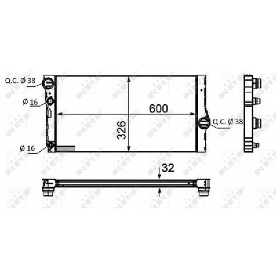 Hladnjak, hlađenje motora NRF NRF 58466 IC-DEB357