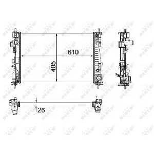Hladnjak, hlađenje motora NRF NRF 58492 IC-DEB369