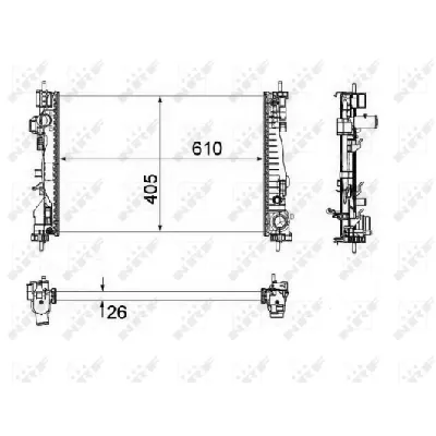 Hladnjak, hlađenje motora NRF NRF 58492 IC-DEB369
