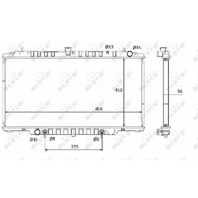 Hladnjak, hlađenje motora NRF NRF 58548 IC-DEB377