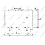 Hladnjak, hlađenje motora NRF NRF 58611 IC-DEB380