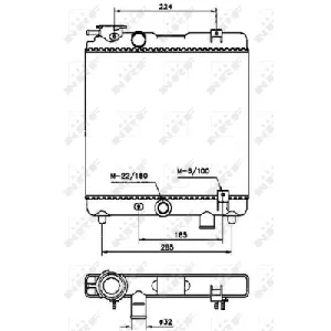 Hladnjak, hlađenje motora NRF NRF 58659 IC-AE5912