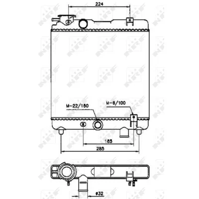 Hladnjak, hlađenje motora NRF NRF 58659 IC-AE5912