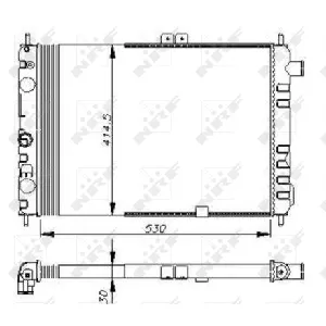 Hladnjak, hlađenje motora NRF NRF 58670 IC-AE5915