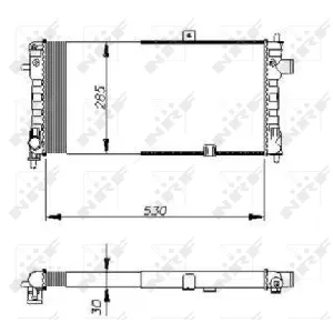 Hladnjak, hlađenje motora NRF NRF 58675 IC-AE5919