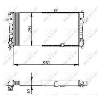 Hladnjak, hlađenje motora NRF NRF 58675 IC-AE5919