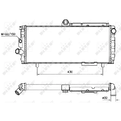 Hladnjak, hlađenje motora NRF NRF 58701 IC-AE5926