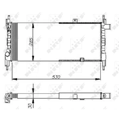 Hladnjak, hlađenje motora NRF NRF 58711 IC-AE592B