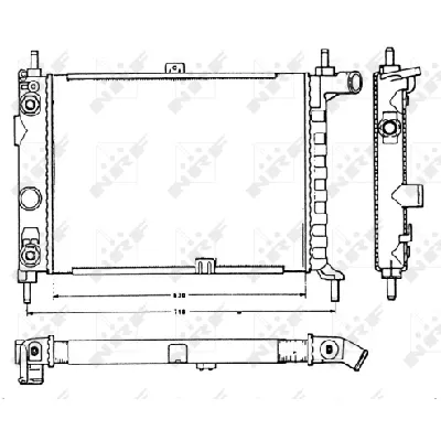 Hladnjak, hlađenje motora NRF NRF 58721 IC-AE5931