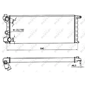Hladnjak, hlađenje motora NRF NRF 58742 IC-AE5938