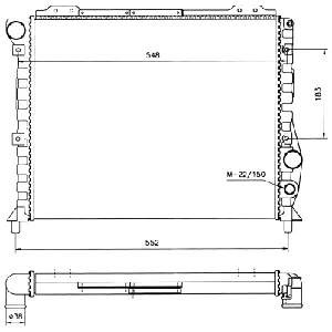 Hladnjak, hlađenje motora NRF NRF 58743 IC-AE5939