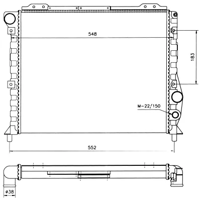 Hladnjak, hlađenje motora NRF NRF 58743 IC-AE5939