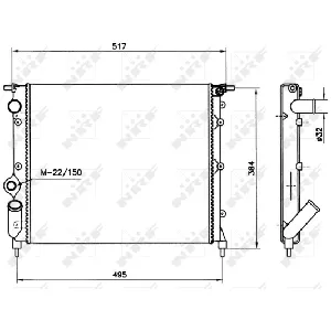 Hladnjak, hlađenje motora NRF NRF 58786 IC-AE594B