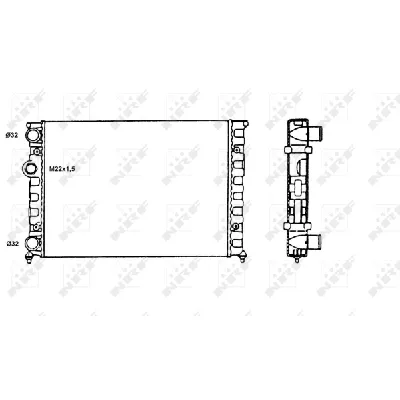 Hladnjak, hlađenje motora NRF NRF 58819 IC-AE595B