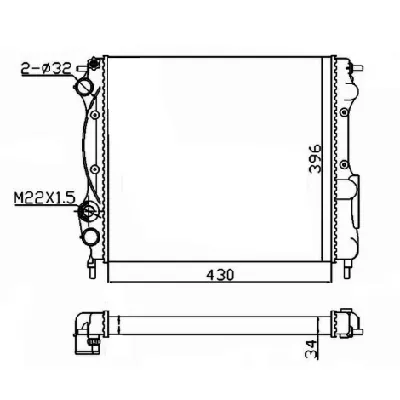 Hladnjak, hlađenje motora NRF NRF 58934A IC-DEB3E0