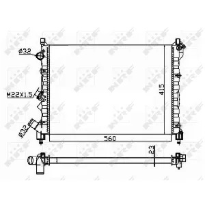 Hladnjak, hlađenje motora NRF NRF 58943A IC-DEB3E1