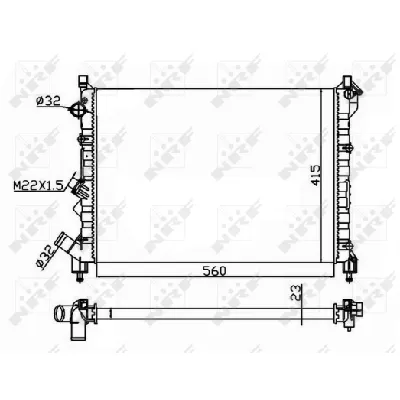 Hladnjak, hlađenje motora NRF NRF 58943A IC-DEB3E1