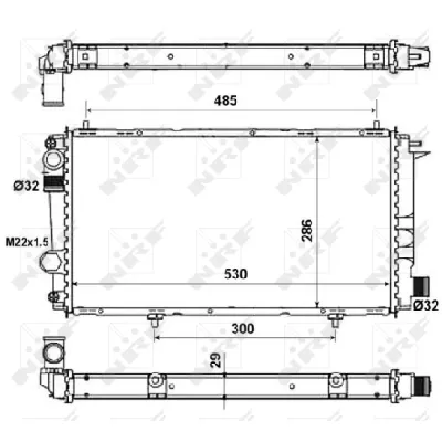 Hladnjak, hlađenje motora NRF NRF 58957A IC-G0K3PH