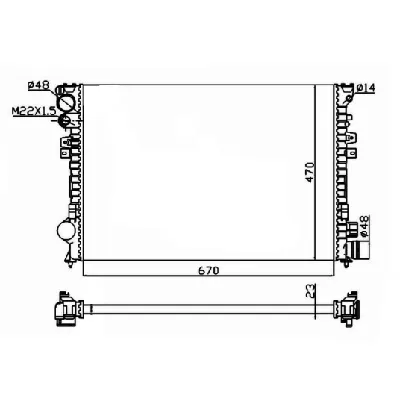 Hladnjak, hlađenje motora NRF NRF 58958A IC-DEB3E2
