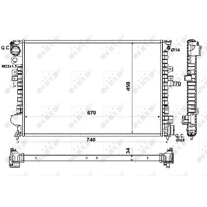 Hladnjak, hlađenje motora NRF NRF 58993 IC-AE59B8