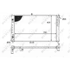 Hladnjak, hlađenje motora NRF NRF 59019 IC-DC0351