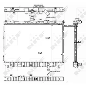 Hladnjak, hlađenje motora NRF NRF 59046 IC-DC0353