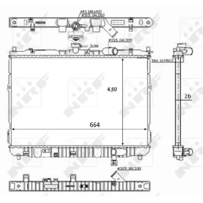 Hladnjak, hlađenje motora NRF NRF 59046 IC-DC0353