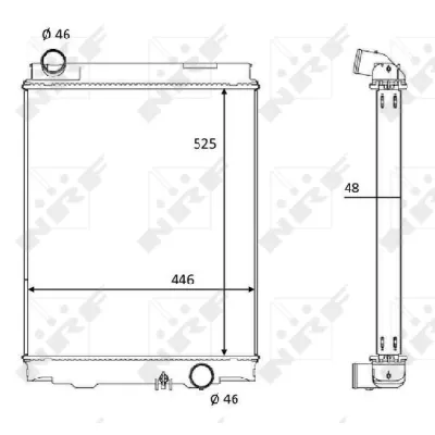 Hladnjak, hlađenje motora NRF NRF 59053 IC-DAA725