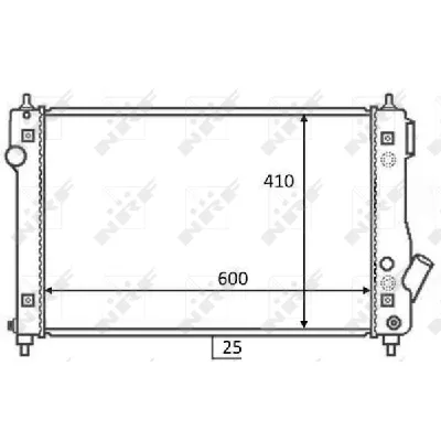Hladnjak, hlađenje motora NRF NRF 59054 IC-DEB38B