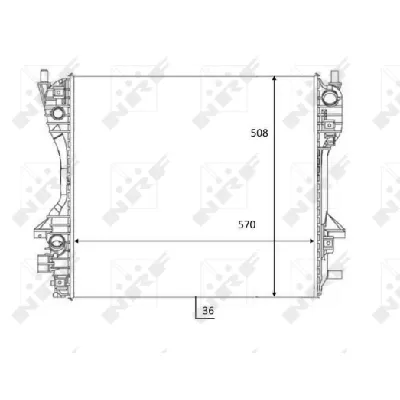 Hladnjak, hlađenje motora NRF NRF 59060 IC-DC0355