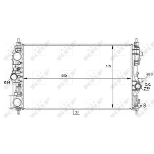 Hladnjak, hlađenje motora NRF NRF 59076 IC-DC0358