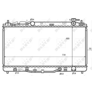 Hladnjak, hlađenje motora NRF NRF 59079 IC-DEB391