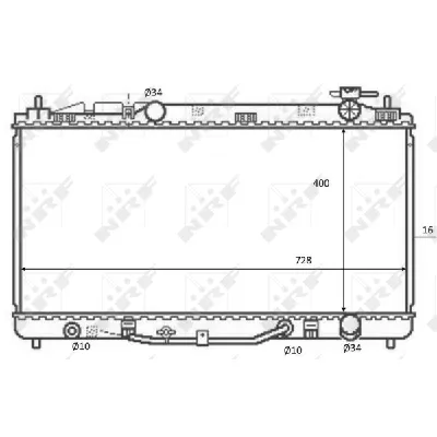 Hladnjak, hlađenje motora NRF NRF 59079 IC-DEB391
