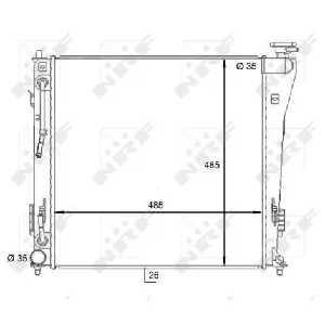 Hladnjak, hlađenje motora NRF NRF 59087 IC-DC035B