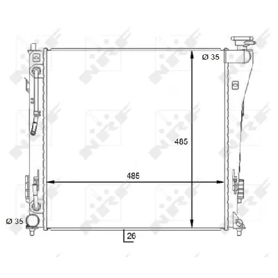 Hladnjak, hlađenje motora NRF NRF 59087 IC-DC035B