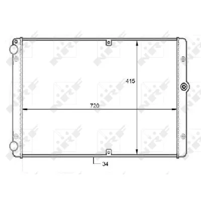 Hladnjak, hlađenje motora NRF NRF 59088 IC-DEB395