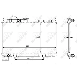 Hladnjak, hlađenje motora NRF NRF 59099 IC-DEB399
