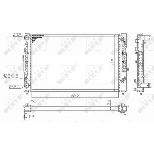 Hladnjak, hlađenje motora NRF NRF 59101 IC-DEB316