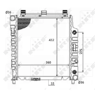Hladnjak, hlađenje motora NRF NRF 59102 IC-DC035D