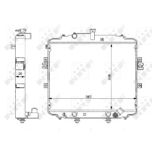 Hladnjak, hlađenje motora NRF NRF 59107 IC-DC035F