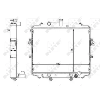 Hladnjak, hlađenje motora NRF NRF 59107 IC-DC035F