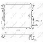 Hladnjak, hlađenje motora NRF NRF 59121 IC-DEB3A3