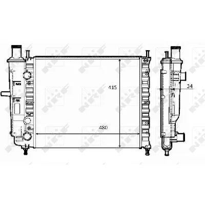 Hladnjak, hlađenje motora NRF NRF 59123 IC-DEB3A5
