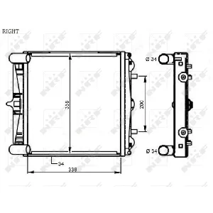 Hladnjak, hlađenje motora NRF NRF 59131 IC-DEB3A9