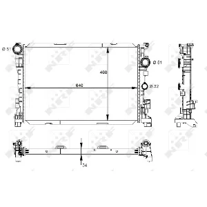 Hladnjak, hlađenje motora NRF NRF 59133 IC-DEB3AA