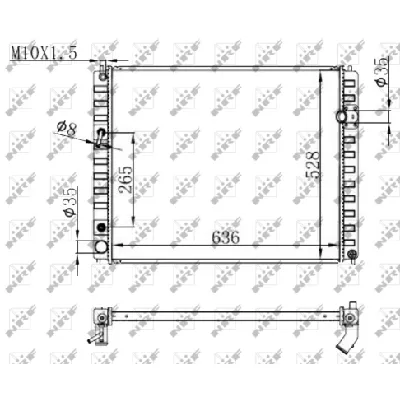 Hladnjak, hlađenje motora NRF NRF 59147 IC-DEB3AF