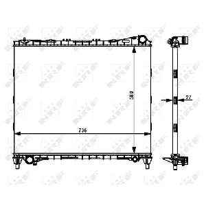 Hladnjak, hlađenje motora NRF NRF 59174 IC-E10F87